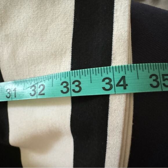 WHITE HOUSE BLACK MARKET ecru & black stripe shift dress size 4 Easter Sunday - Picture 10 of 13